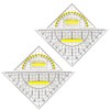 KRYMXAR Set of 4 Large Multi-Functional Set Square with Handle,