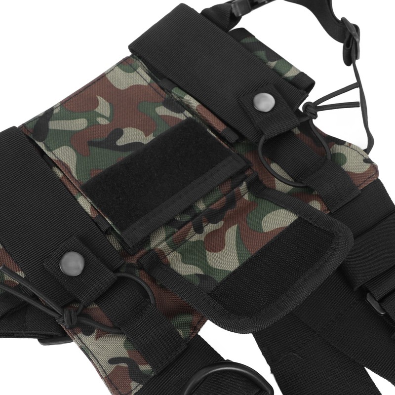 Radio Chest Harness 2 Pockets Oxford Cloth Adjustable Vest Rig