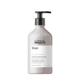 L'Oréal Professionnel Anti-Yellow Tint Hair Shampoo for White, Grey & Bleached Hair, Purple Pigments, Series Expert, Silver Shampoo
