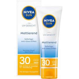 Nivea Sun UV face matting sun protection SPF 30 (50 ml), non-greasy sun cream for the face, sun milk with light texture