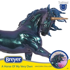 Breyer Horses Traditional Series Neptune Unicorn Stallion | Unicorn Toy Model | 13" x 9" | 1:9 Scale | Model #B-TR-10013
