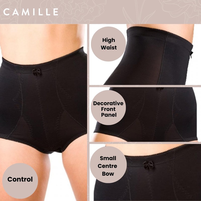 Camille Womens Bella Magic Firm Control Two Pack Shapewear Support