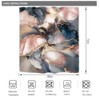 Riyidecor Marble Abstract Shower Curtain for Bathroom Decor 60Wx72H Navy