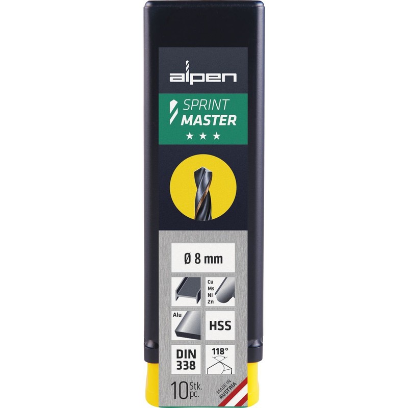 Alpen 62600920100 Din 338" Sprint Master Jobber Drill Bit, Grey,