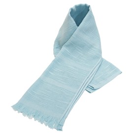 WKG UV Protection Cotton Scarf, Made in Senshu, Made in Japan, Approx. 11.4 x 63.0 inches (29 x 160 cm), Long Type, UV Stole, Peach Yellow, Saxophone, Purple, Beige, Sakura, Muscat, Milky, saxon blue