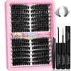 Yaiseiko Fluffy Lash Clusters Kit Lash Extension Kit 266pcs Volume