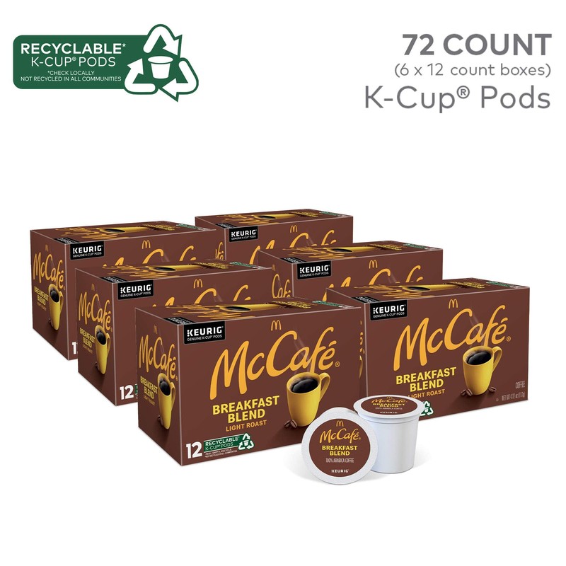 McCafé Breakfast Blend, Keurig Single Serve K-Cup Pods, Light Roast