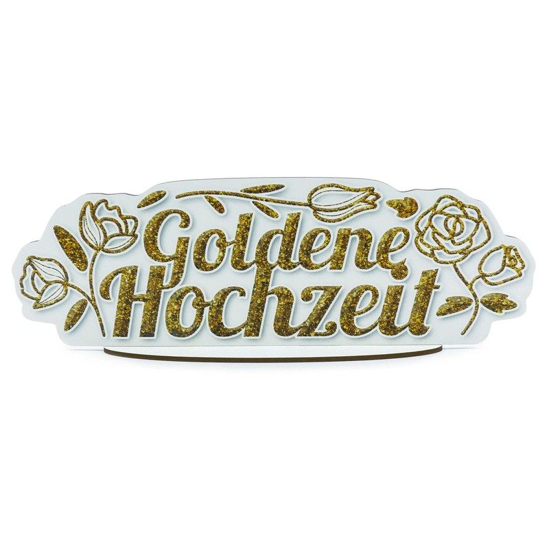 Table Decoration Table Decoration Golden 50th Wedding Table Stand Recyclable