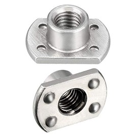 sourcing map 10pcs Weld Nuts M10 x 1.25 Tab Base UNC Carbon Steel Cordless Screwdriver 4 Projection Silver