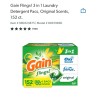 Gain Flings Laundry Detergent Pacs 152 Count Original  Scent