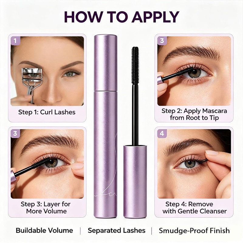 Facelove Mascara for Older Women, Lengthening & Volumizing for Lashes
