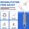 Yzwuyou 4PCS Cutlery for Arthritic Hands, 42°Angled Disabled Cutlery for