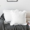 SnugLoom 26 x 26 White Euro Throw Pillow Shams Covers