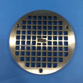 Jay R. Smith MFG. CO Bronze Bronze Floor Drain Grate, 4-11/16" Pipe Dia, Screw Connection - Drains