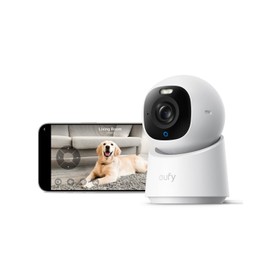 eufy Security Indoor Cam E30 4K UHD Indoor Security Camera, Latest Generation, Dog/Baby/Pet Camera, Colour Night Vision, Human/Pet Auto Tracking, 360° Surveillance, Works with Homekit (Renewed)