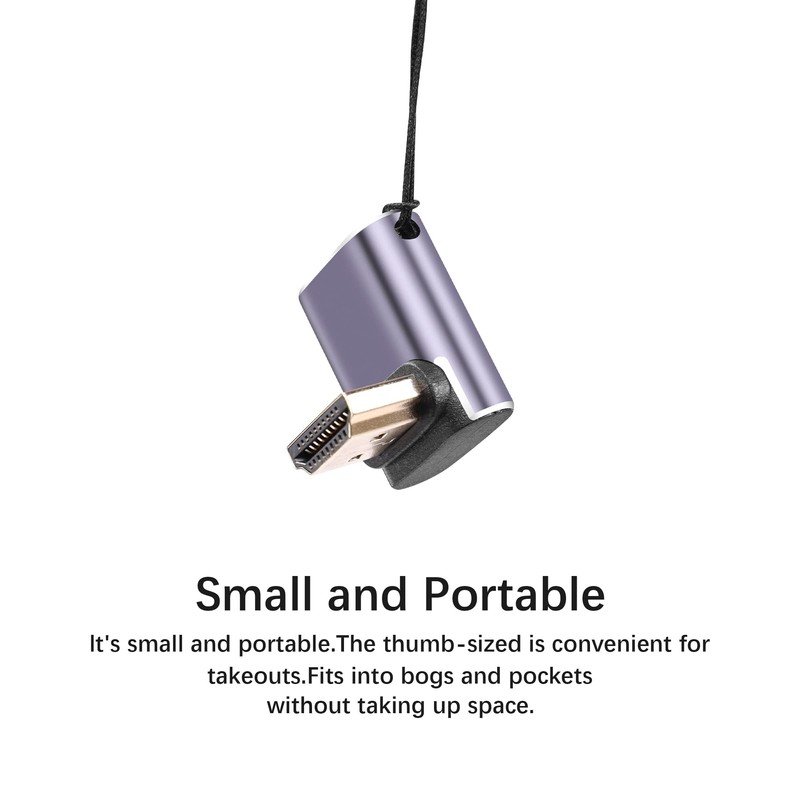 PNGKNYOCN 8K HDMI 90 Degree Adapter，2 Pack Right Angle 48Gbps