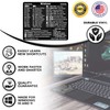 SYNERLOGIC Windows PC Reference Keyboard Shortcut Sticker | Vinyl, No-Residue