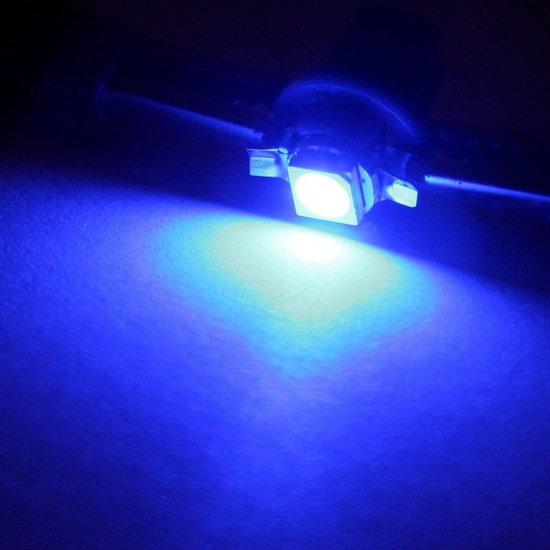 cciyu 20x B8.5D 1SMD 5050 Car Blue LED Instrument Indicator