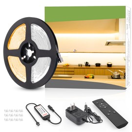 NOVOSTELLA 20ft Waterproof Tunable White LED Strip Lights, Dimmable Flexible Rope Light 3000K-6500K 12V Tape Light with Remote, Ribbon for Outdoor and Indoor Bedroom Home Mirror Kitchen Bar Cabinet