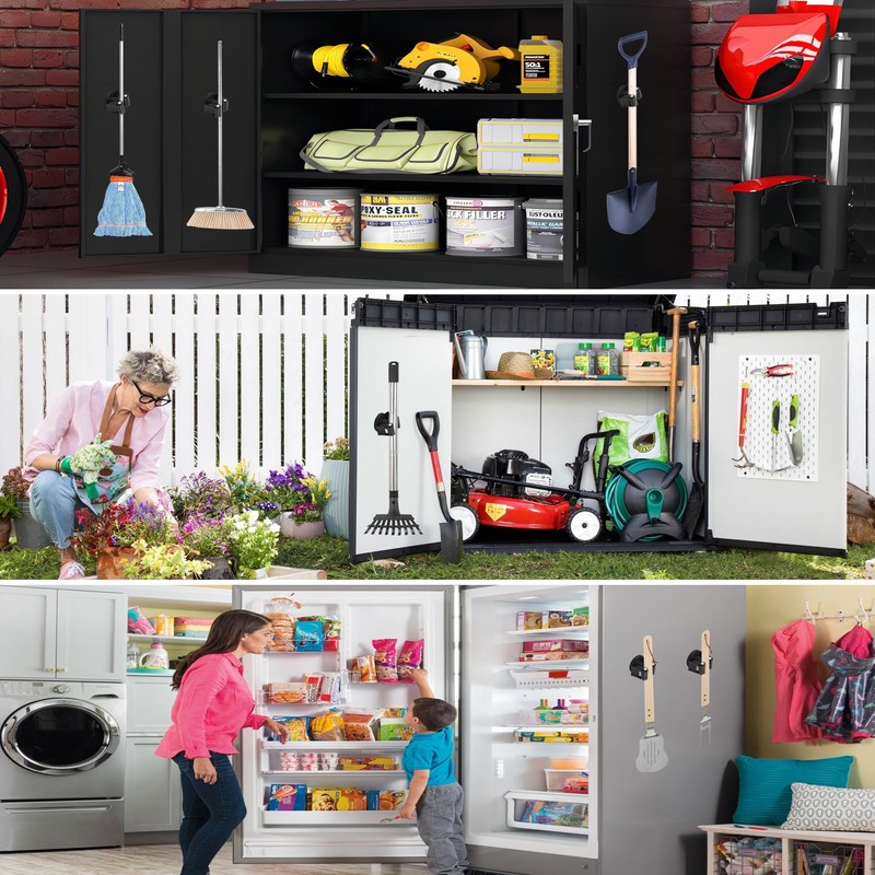 ULIBERMAGNET Magnetic Mop Broom Holder,Heavy Duty Movable Magnetic Broom Holder