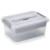 BTSKY Stack & Carry Box, Clear Plastic Storage Container Stackable
