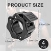 JJQHYC Pack of 4 Barbell Clasps, 30 mm, Barbell Clips,