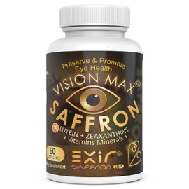 Vision Max Eye Vitamins Dietary Supplement - Supports Vision, Ocular & Macular, Helps Eyes Filter Blue Light, 60 Capsules