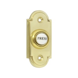Polished Brass Stepped Shaped Bell Push with China Press
