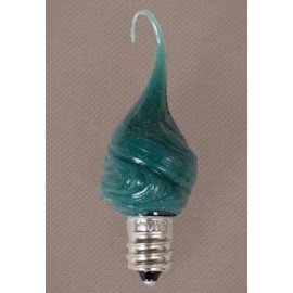 VICKIE JEANS CREATIONS | GREEN CANDLE GLOW BULB NEW 01-0009 CANDELABRA RARE US