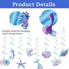 Mermaid Spiral Hanging Garland Set,8 PCS Ocean Theme Party Decorations