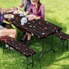 Hudotybom Picnic Table Set - Valentines Day Covers & Bench