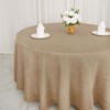Tableclothsfactory 120" Natural Jute Faux Burlap Round Tablecloth | Boho