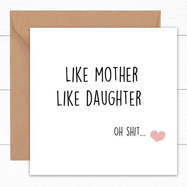 Felbridge Studio - Mothers Day Card - Funny Mother's Day Cards For Mom Mummy Ma Mammy Mother s - From Daughter - Mothers Day Gifts - Sentimental Silly Humour Present Foster Step Decorations - 5.5"