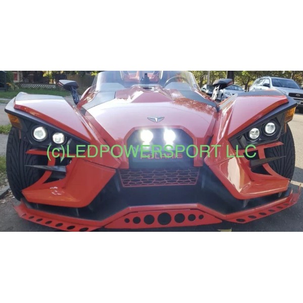 FT 2017 POLARIS SLINGSHOT 4x 8500 Lumen Brightness LED Headlights