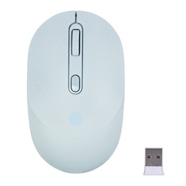 TECHZONE Mouse Inalámbrico con Click Silencioso 4 Botones Tecnología USB Plug & Play 1600 dpi Azul Cielo