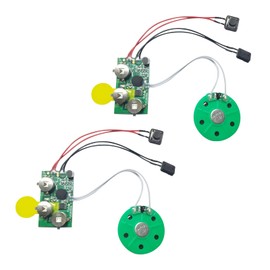 Pack of 2 Sound Chip Module, DIY Greeting Cards Chip Discussible Card with Light Sensor, Light Sensor, Voice Module for DIY Greeting Card, Creative Gifts, Models, Crafts (4 Minutes)