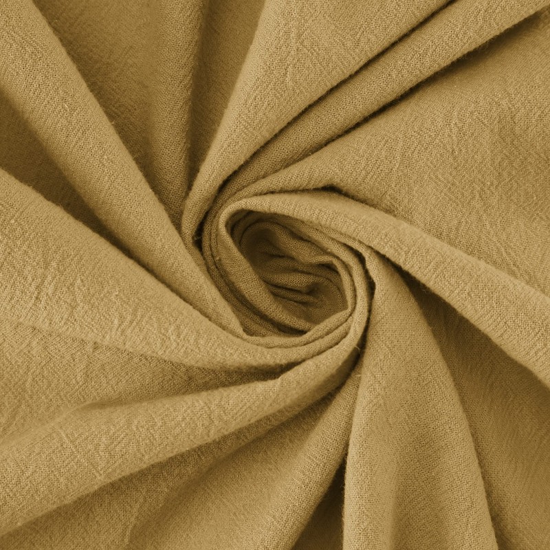 Archaeo Washed Cotton Twist Tab Curtain, 52" x 84", Mustard