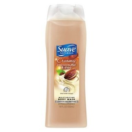 Suave Naturals Cocoa Butter & Shea Body Wash 18 Oz Bottle (4 Pack)