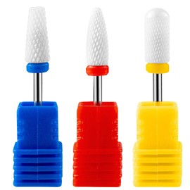 RENAGE Nail Drill Bit Set for Electric Nail Machines (Ceramic Bit Set of 3)