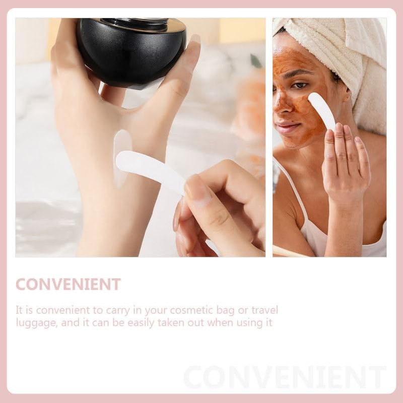 ULTECHNOVO 100 Piezas Cucharas para Crema Facial, Espátula Media Luna