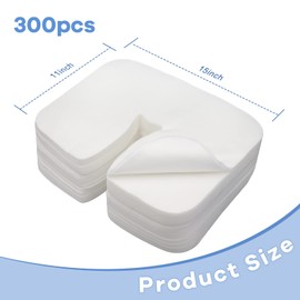 Tvvcalk 300 Count Disposable Face Cradle Covers, Medical-Grade, Ultra Soft, Luxurious, Non-Sticking Massage Face Covers, Headrest Covers for Massage Tables & Massage Chairs