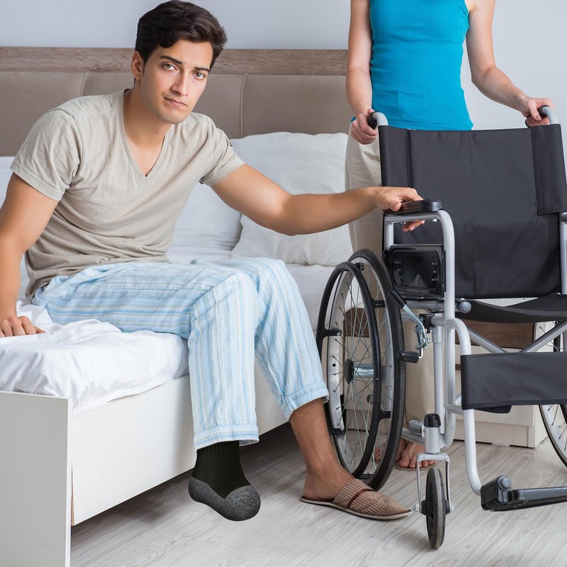 Silicherry 12 Pcs Amputee Socks Crew Soft Prosthetic Socks Breathable