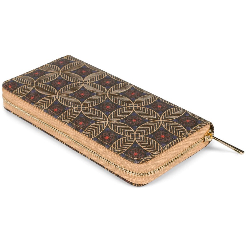 styleBREAKER 02040138 Women's Cork Purse with Colourful Pattern Print in