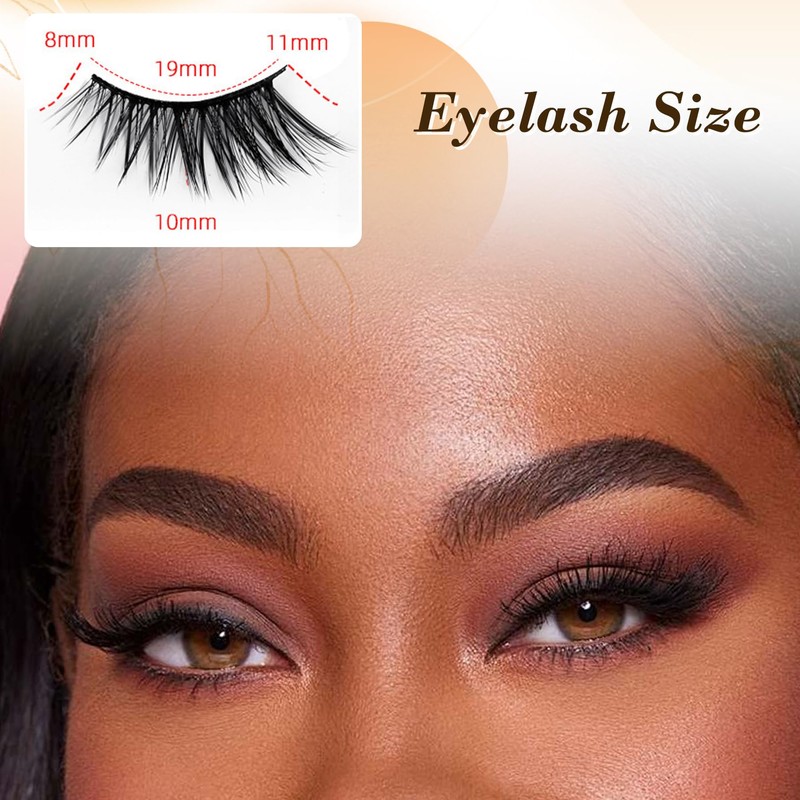 TORMEN False Eyelashes, 10 Pairs Half False Eyelashes, 3D Handmade