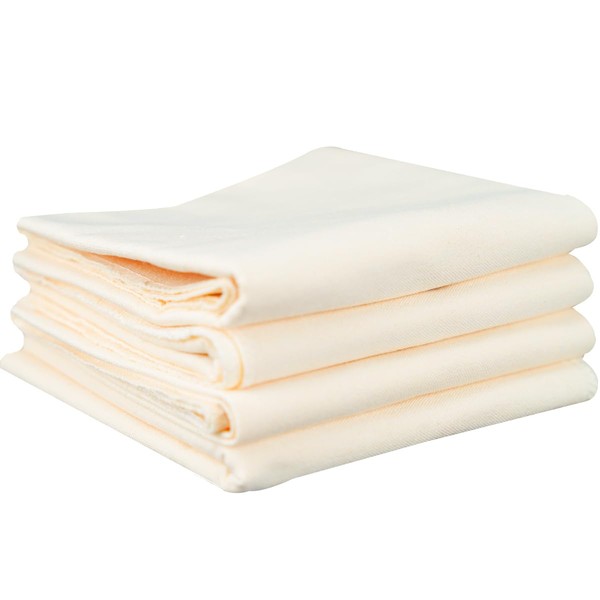 Qicfrk 4pcs All-Cotton Tea Towels for Baking Sourdough, 28" Flour