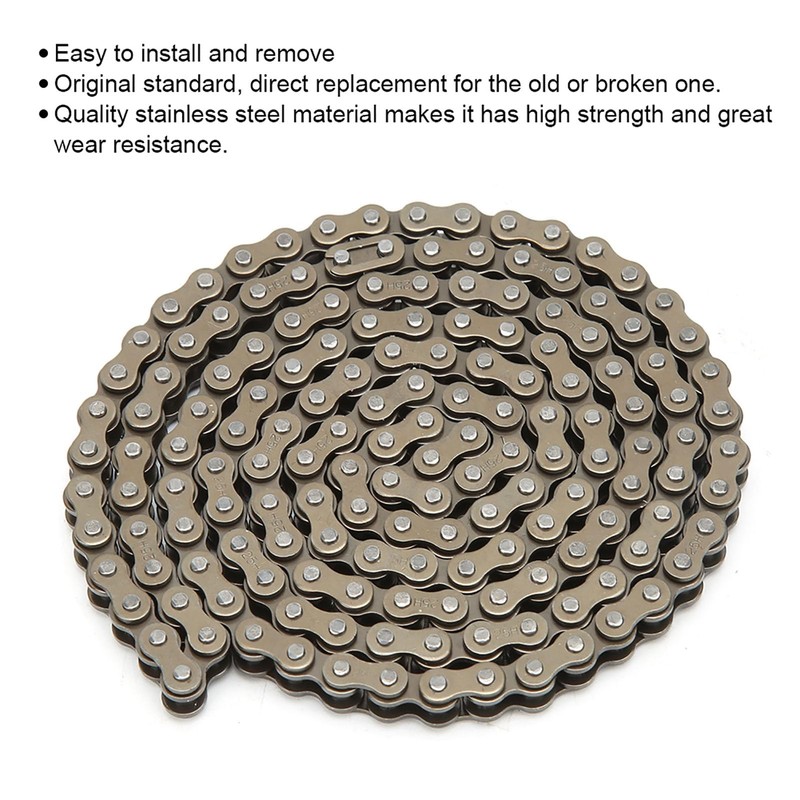 25H 158Links Stainless Steel Chain Fits for Pocket Bike Mini