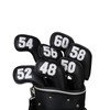 Prof 7Pcs Leather Wedge Golf Iron Head Covers Protective Club