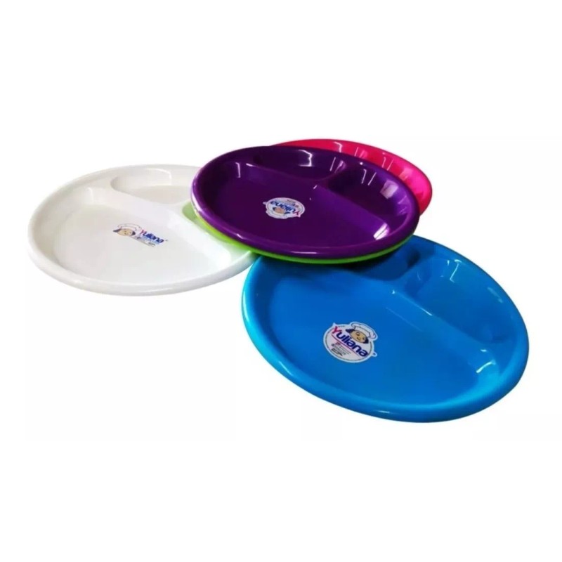 Yuliana Platos Reutilizables 3 Divisiones Yuliana Uso Universal 10pz