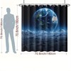 IOHEFY Earth View Shower Curtain 72x72 Inch with Hooks Outer