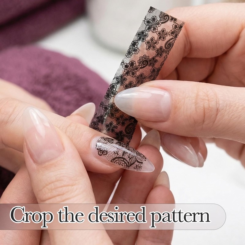 SmallCat 30 Pcs Nail Transfer Foil, Lace Nail Foil, Lace